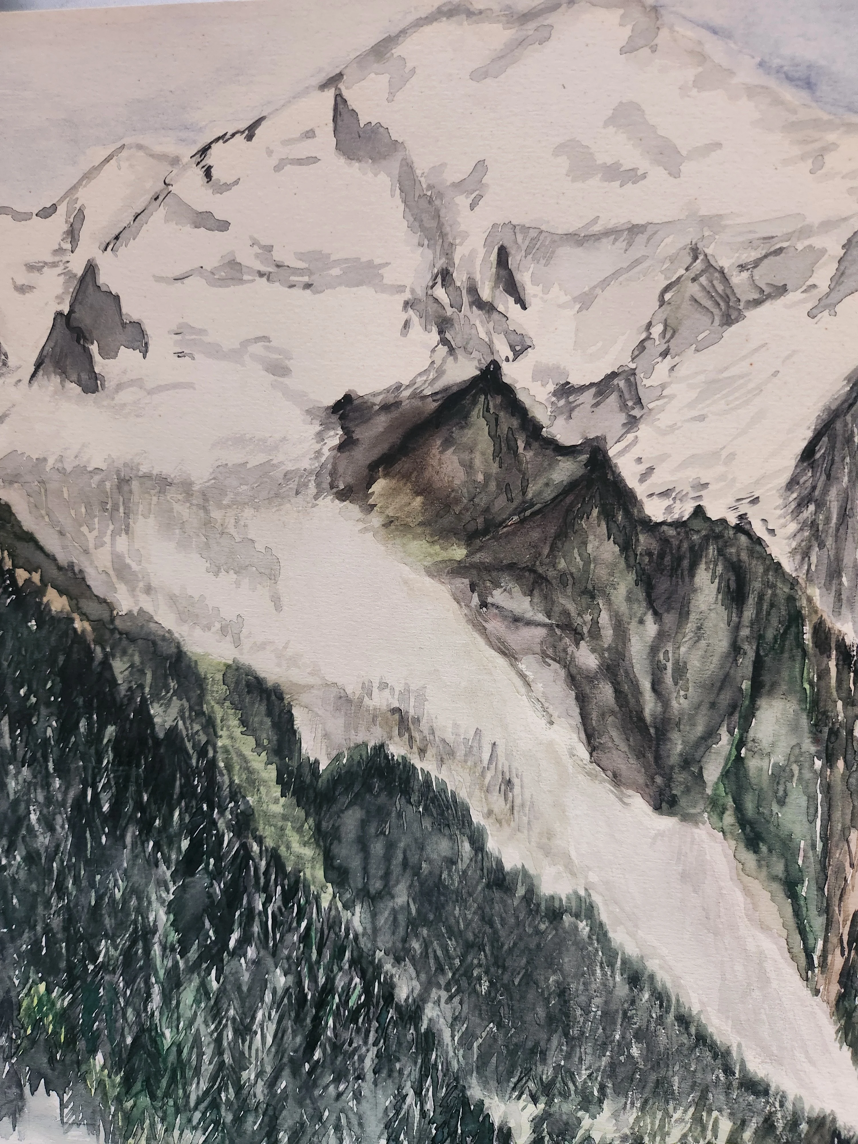 Le Mont blanc en 1986